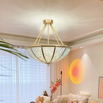 24-Инчов лампа Луксозна Медна Лампа-от Естествен Кристал в Хола, Спалнята, Офиса, Хотелската Стая, Изложбена Зала, Креативни Лампа