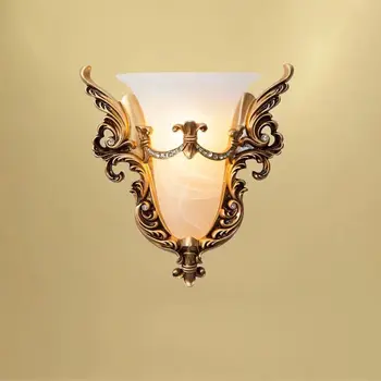 Стенни лампи за дневна в европейски стил Фонова стена, Стълбище Креативна Топло Нощна лампа за спални Led Ретро стенни лампи за преминаване на