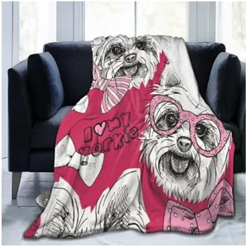 3D Сладки Плюшени завивки за домашни кучета Шерпа Флисовые Покривки за Подарък за деца Меки Топли Легла за пътуване, Пикник, сън, Одеяла за сън