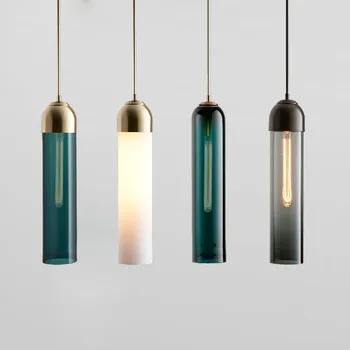 Модерните висящи лампи от стъкло led, висящи полилеи в скандинавски стил, светлинното устройство, интериор за кухня, ресторант, бар, подвесная нощна лампа